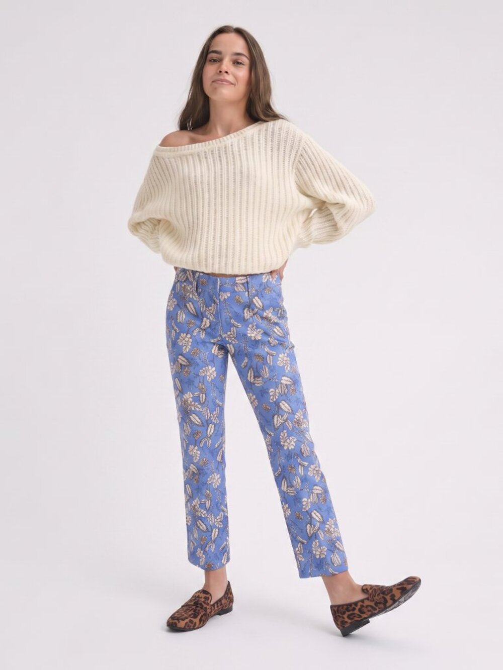 Mos Mosh Ivana Dali Ankle Pants | Size 36 EU / US 4-6 | Stretch Cotton